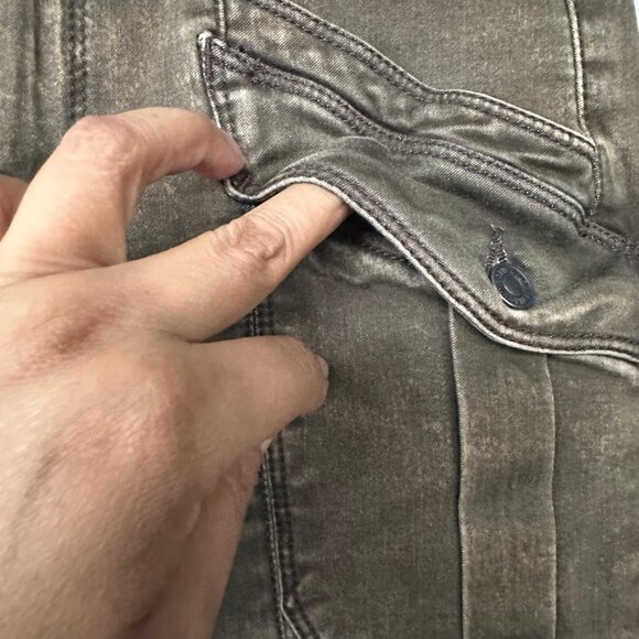 ⭐Size 28 Women 7 for all mankind Slim fit jeans Cargo Pants Cotton Brown - Picture 3 of 4